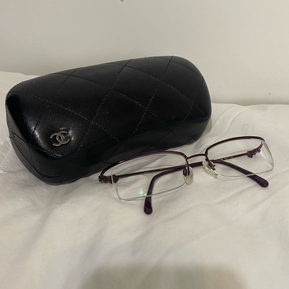 Rare Chanel Semi Rimless Floating Lens Eyeglasses